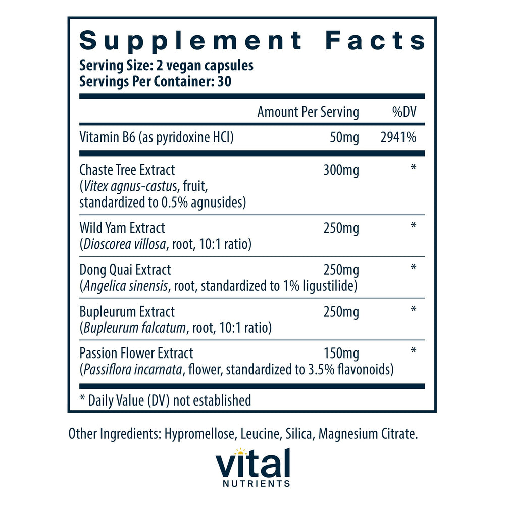 Close-up of the PMS Support bottle and label