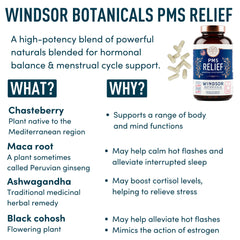 60 vegan capsules packaging for PMS support