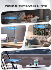 Pmsusoow diffuser with cyan LED glow in a room