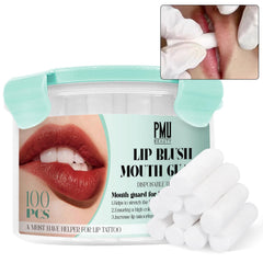 PMUBEAUTY cotton lip tattoo stretching stick 100pcs in a sealed pot supports clean use.