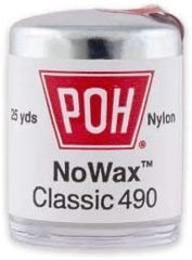 Close-up of POH unwaxed dental floss strands