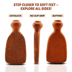 POHS rectangular pumice stone with smooth finish side for refined skin