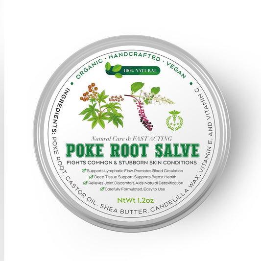 Poke Root & Castor Oil Salve in aluminum tin
