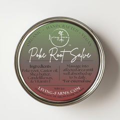 Poke Root & Castor Oil Salve in a 1oz steel tin