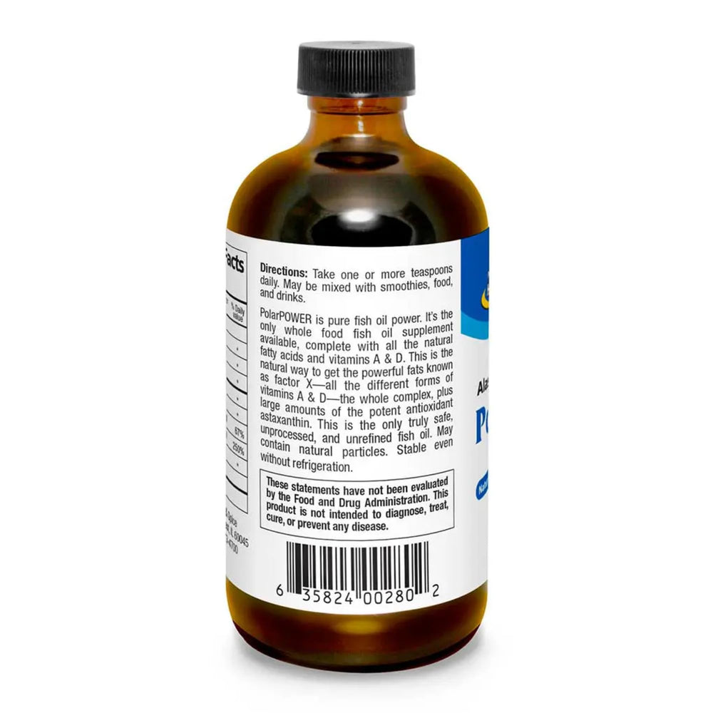 Polar Power 8-Ounce bottle on wooden surface