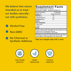 Nutrition facts panel on Polar Power Gel-Capsules label