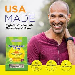 Made in USA label for policosanol supplement