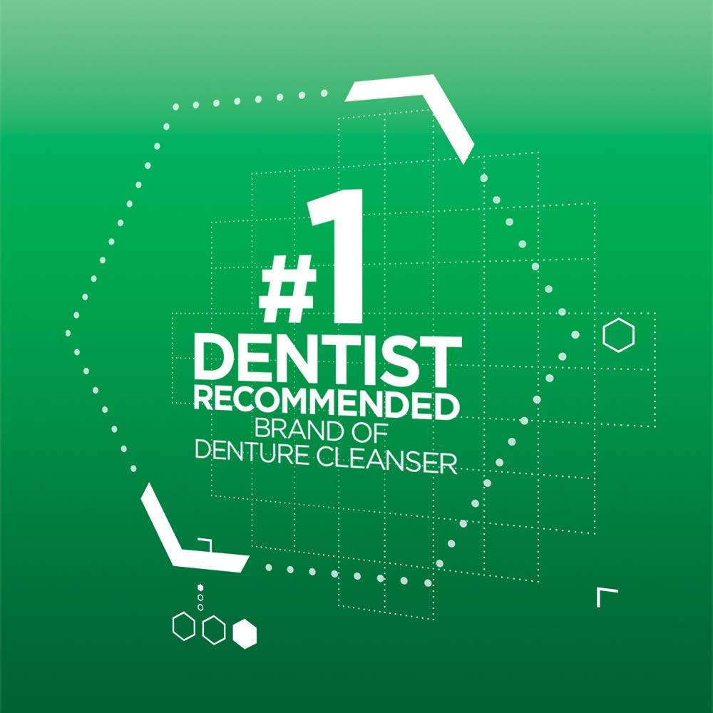 Two denture cleanser containers with tablets