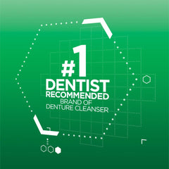 Two denture cleanser containers with tablets