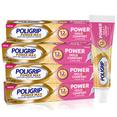 Poligrip Power Max Hold Plus Comfort pack: four 2.2 oz tubes