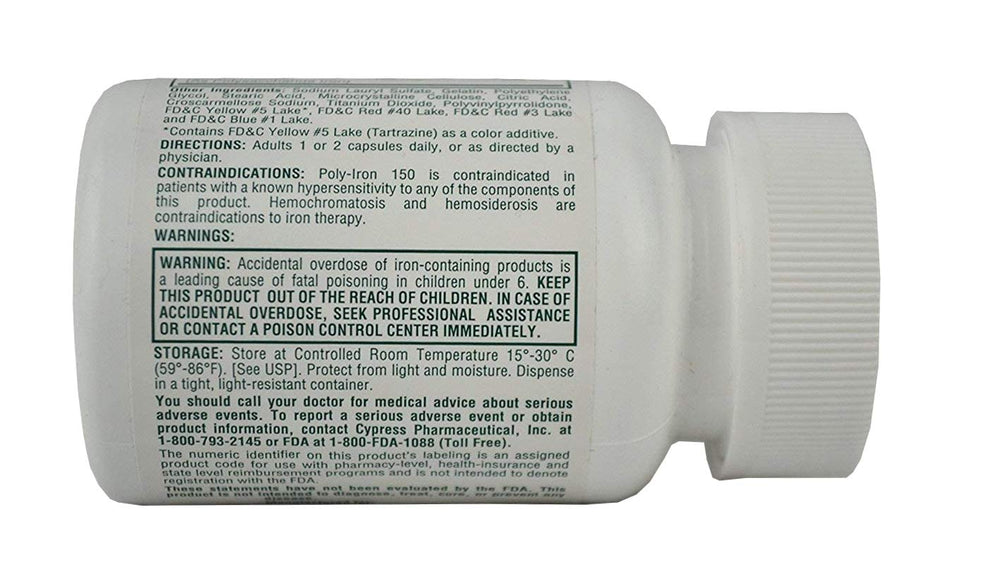 Poly-Iron 150 capsules packaging