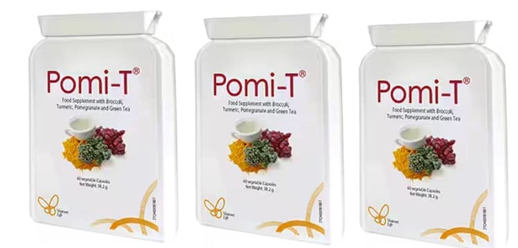 Pomi-T Polyphenol supplement bottle with 60 capsules (Pack of 3)