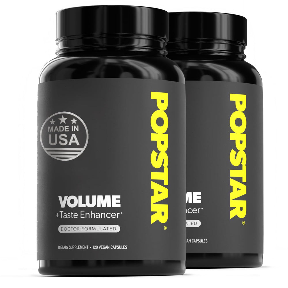 POPSTAR Labs Semen Volume Booster bottle for daily use and routine wellness