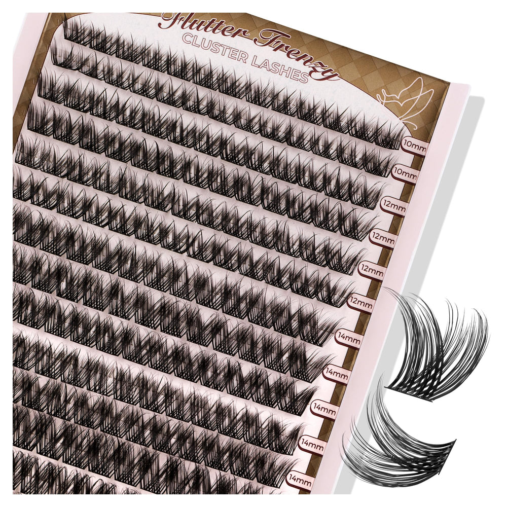 Popup Cluster Lashes: 168pcs wispy D curl clusters for easy at-home eyelash extensions.