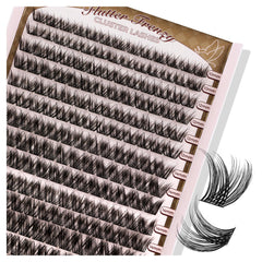 Popup Cluster Lashes: 168pcs wispy D curl clusters for easy at-home eyelash extensions.