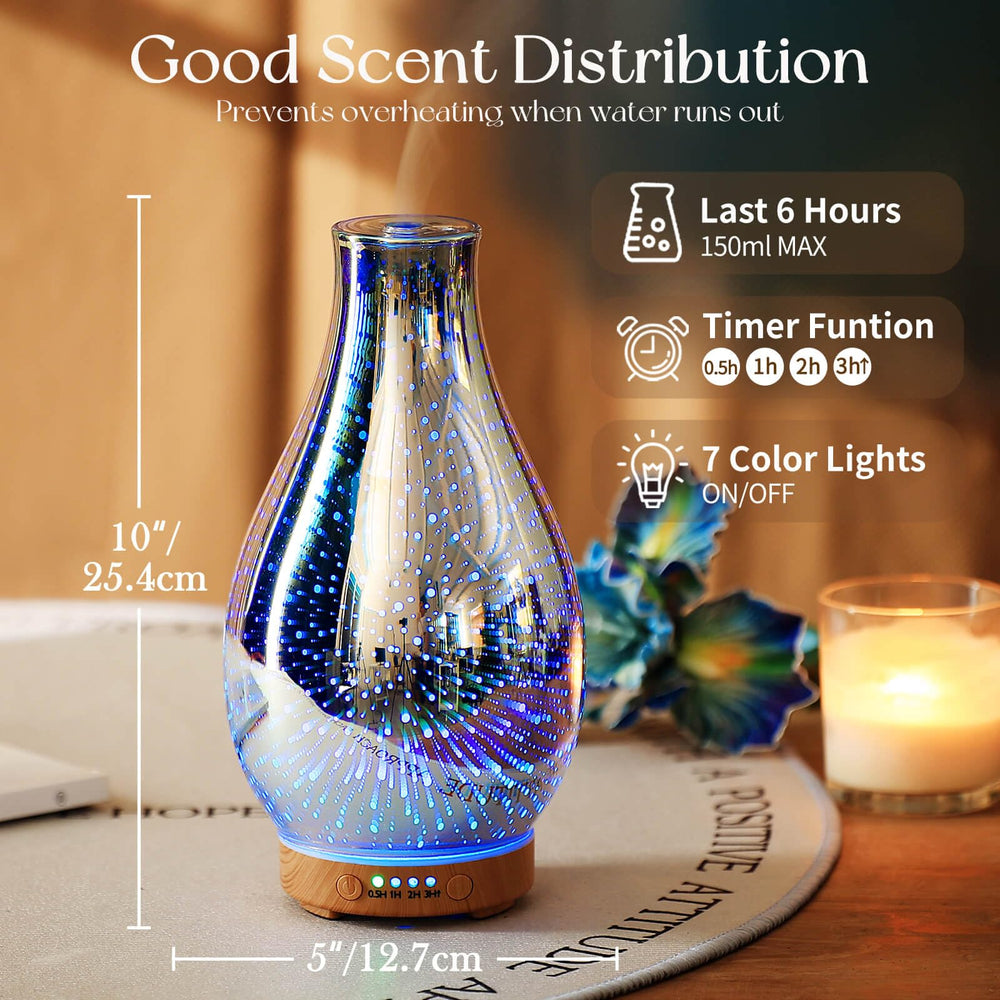 Ultrasonic diffuser releasing cool mist in a living room
