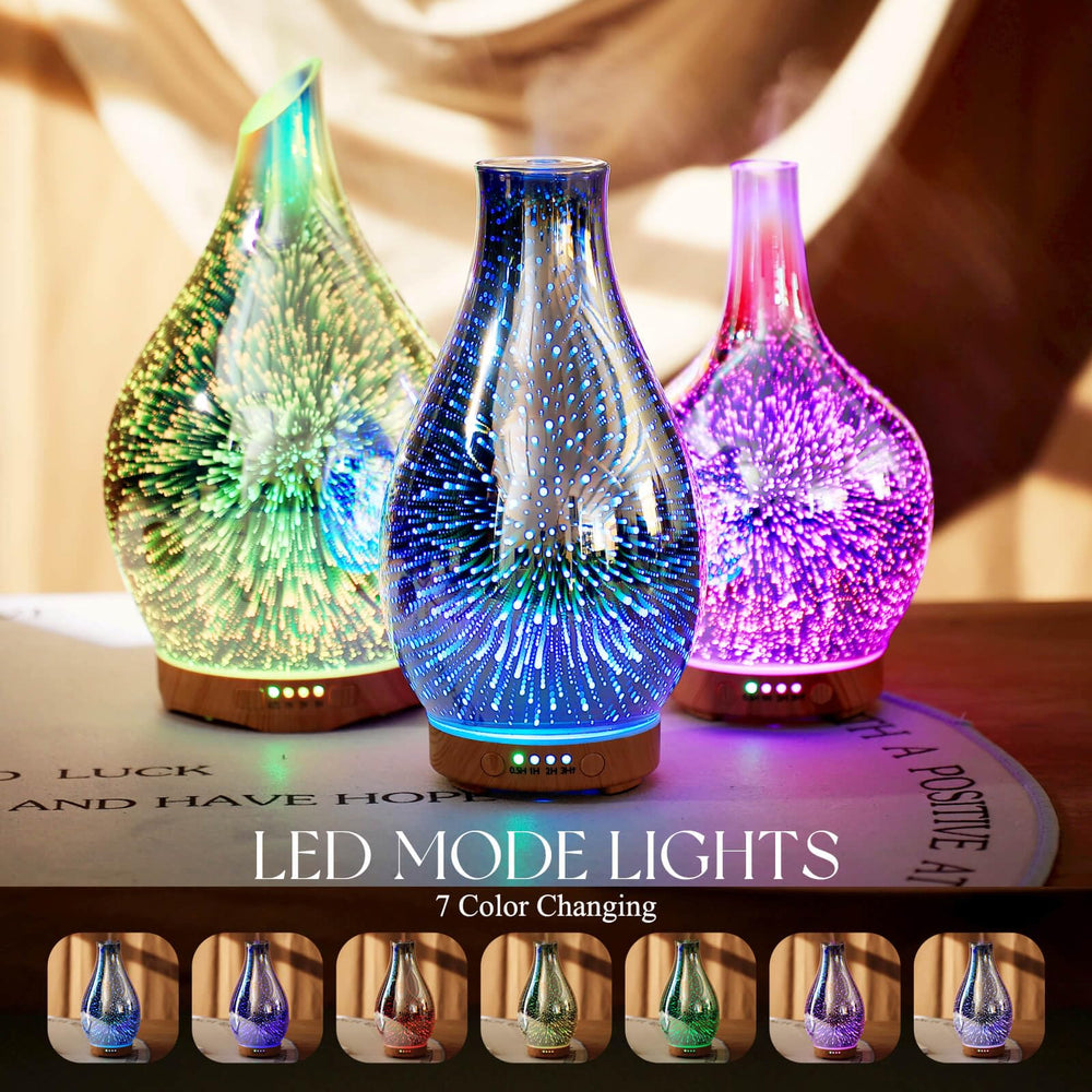 Essential oil bottle with Porseme diffuser on a desk