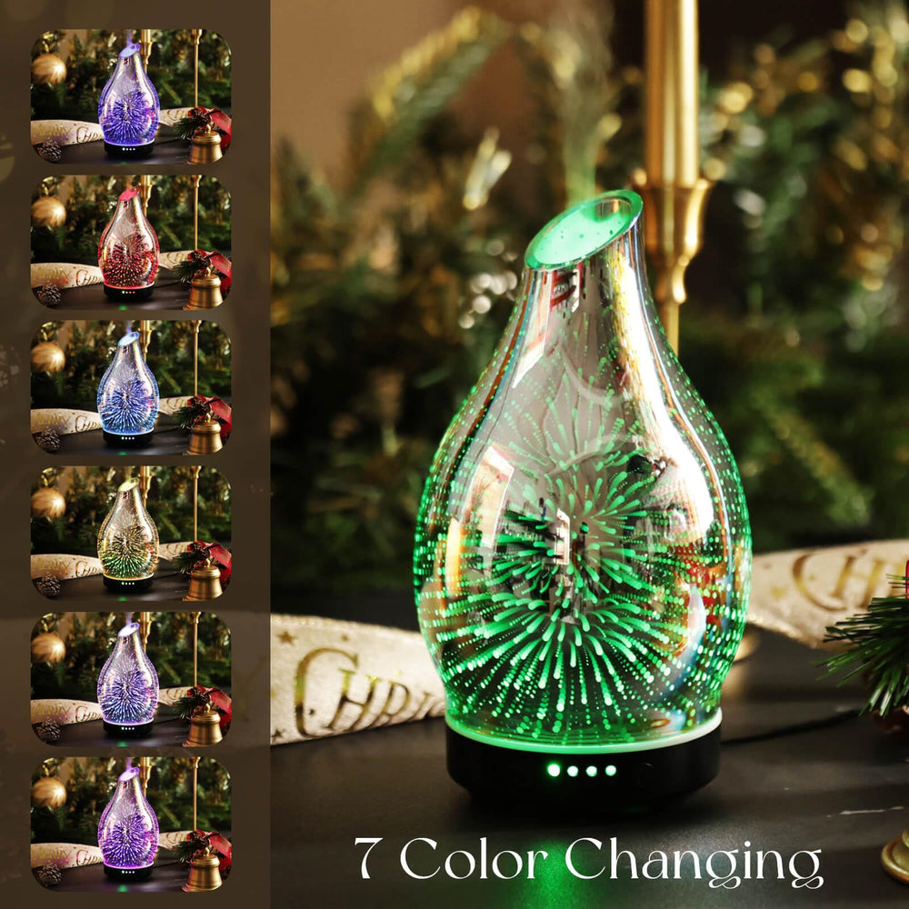 Wood grain base and glass globe design of Porseme diffuser