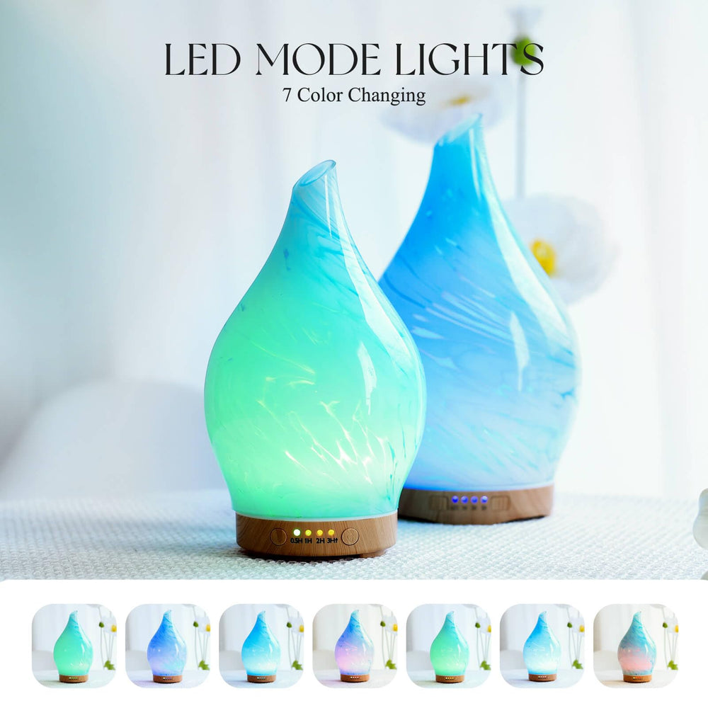 Porseme 150ml diffuser with LED color-changing lights (Blue Wave)