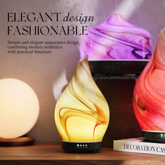 Ultrasonic cool mist diffuser releasing aroma