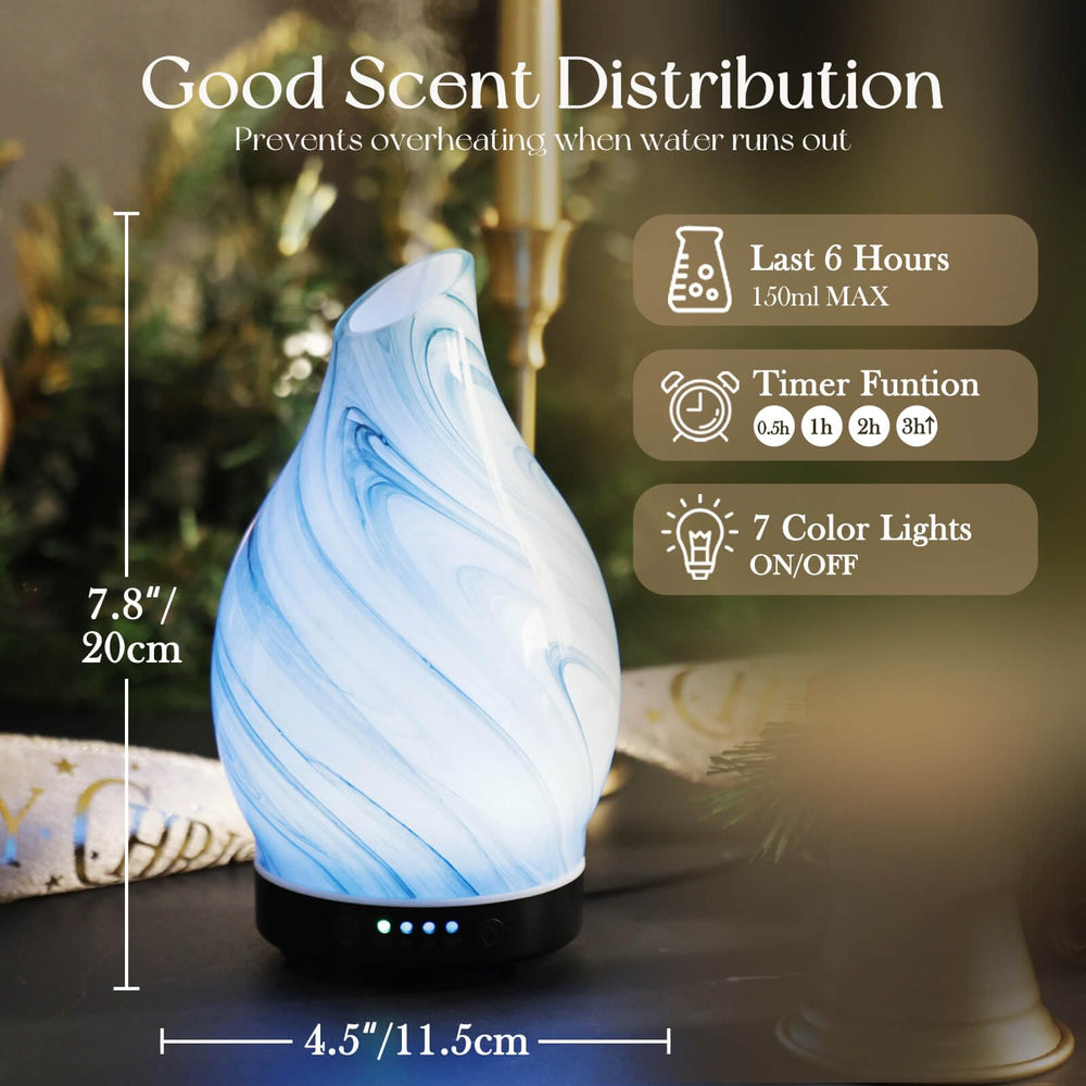 Wood grain base detail of Porseme 150ml diffuser