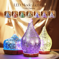 Color-changing LED lights on the Porseme diffuser