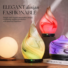 Porseme diffuser displaying 7 LED color lights