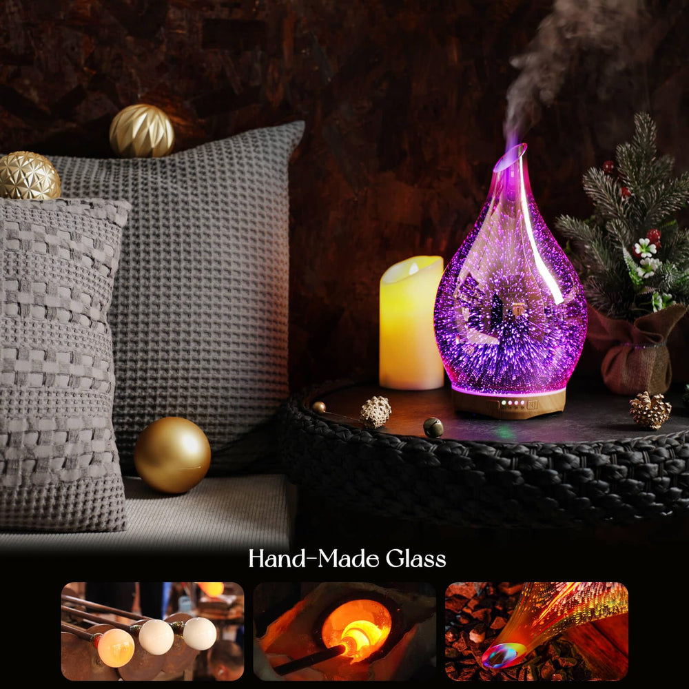 Diffuser lit with seven color LED lights