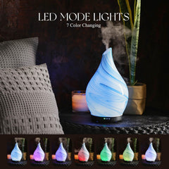 LED color-changing lights on Porseme diffuser displaying multiple colors