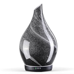 Front view of Porseme 280ml glass diffuser in Obsidian