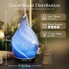 Diffuser with 7-color LED lights on