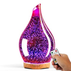 Porseme 280ml essential oil diffuser with remote control in blue lighting