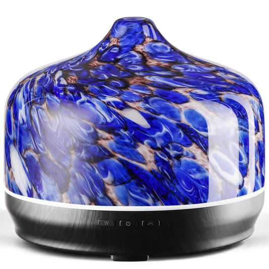 Porseme 500ml glass essential oil diffuser with hand-blown glass globe