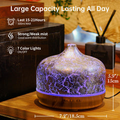 7-color ambient LED lighting on Porseme diffuser