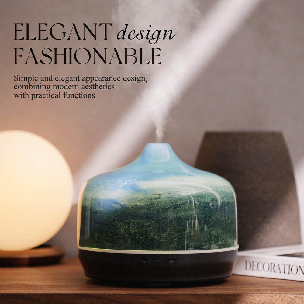 Porseme diffuser displaying seven LED ambient colors