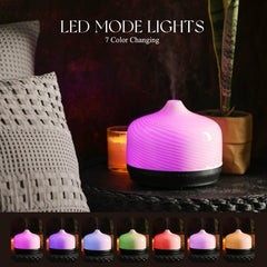Porseme diffuser displaying seven LED colors