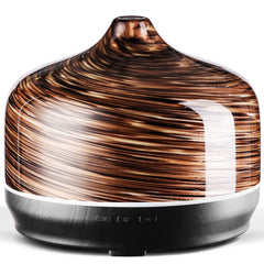 Porseme 500ml glass essential oil diffuser with dark golden finish – front view