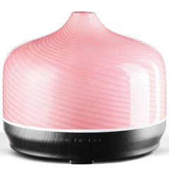 Handmade 500ml glass diffuser with wood base