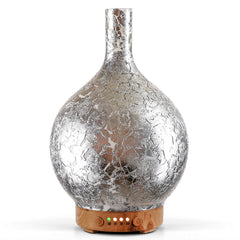 Porseme 150ml silver plated glass essential oil diffuser close-up