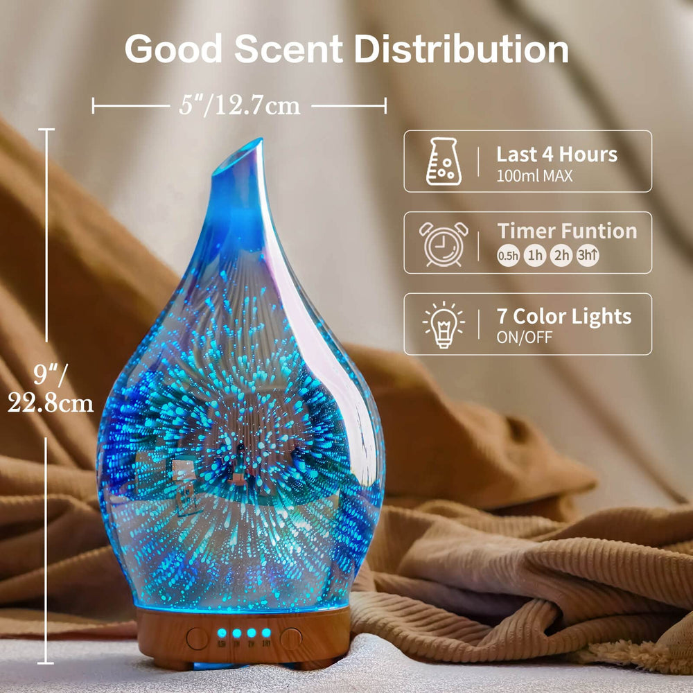 Ultrasonic mist emitted from the Porseme diffuser in a cozy home setting