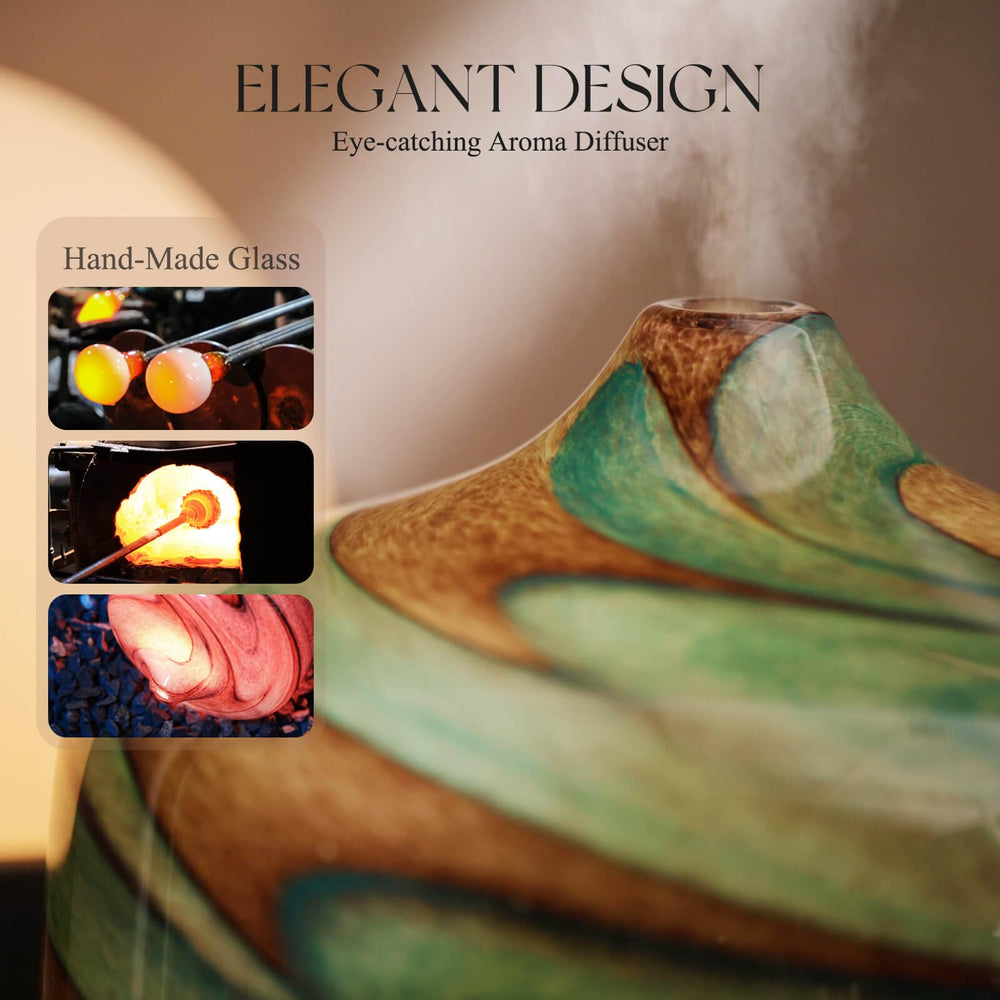 LED color options display on Porseme diffuser (7 colors)