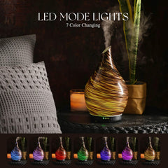 Porseme diffuser displaying seven LED light colors
