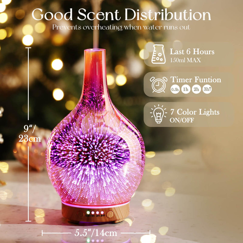LED color options displayed on Porseme Rose Gold diffuser