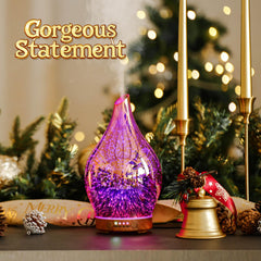 Ultrasonic diffuser mist releasing essential oils