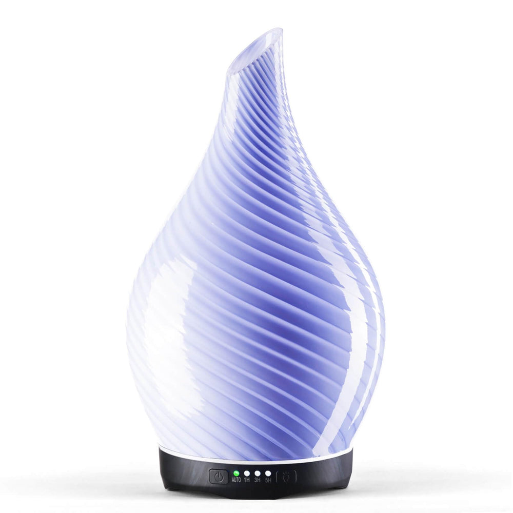 Porseme 280ml glass diffuser with star-shaped lid and wooden base