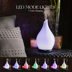 Detail of Porseme glass diffuser globe with star-shaped lid