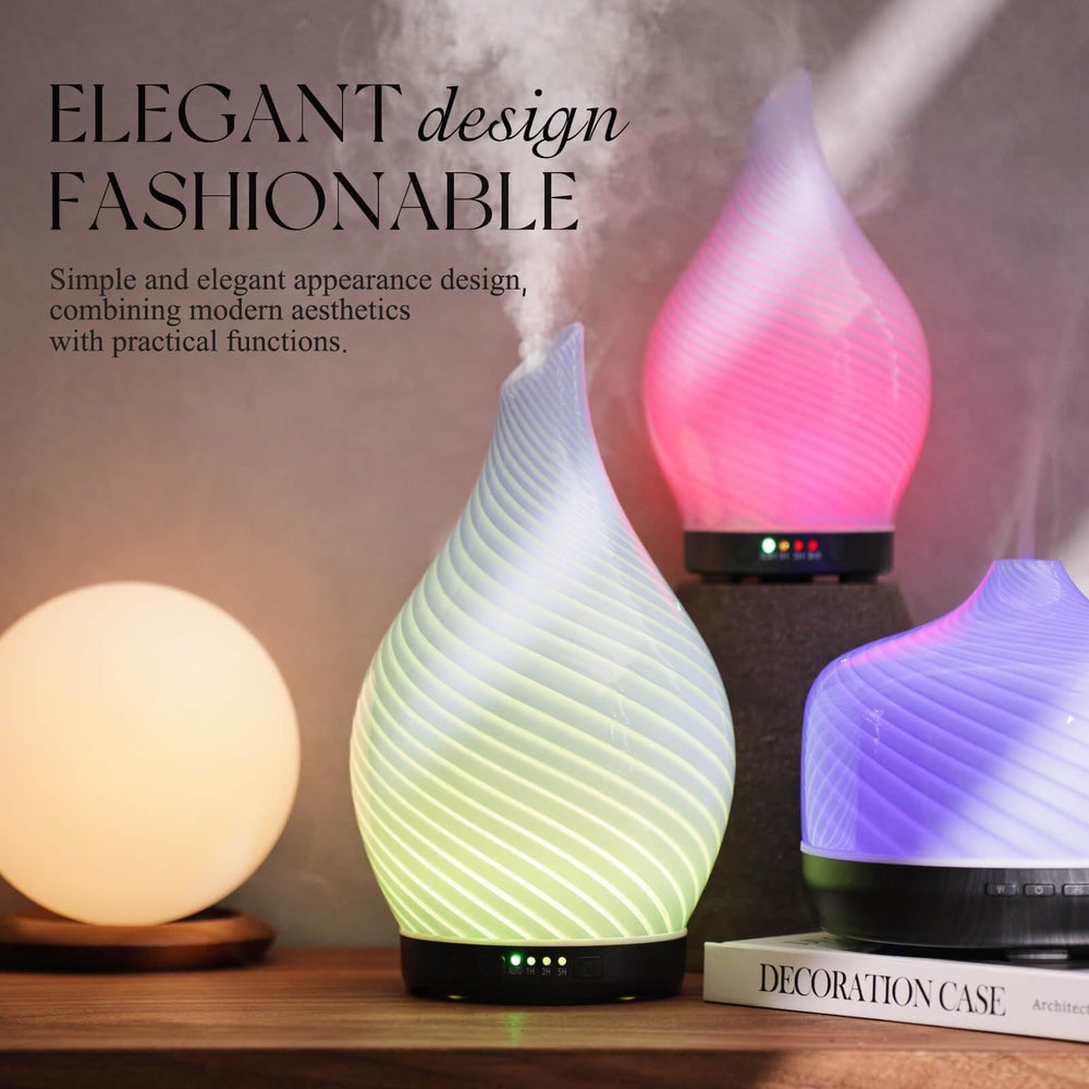 Diffuser LED lights showing multiple color options