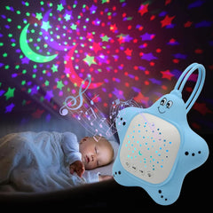 Portable Baby Sound Machine with night-light projector for soothing bedtime rituals.