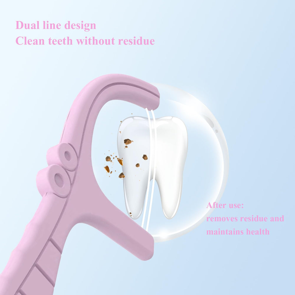 Close-up of portable floss case with magnetic opening.