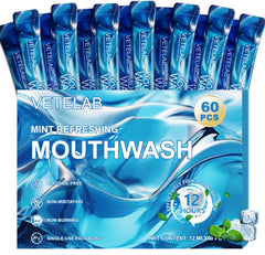 Portable travel mouthwash packets 60-count 0.4oz each
